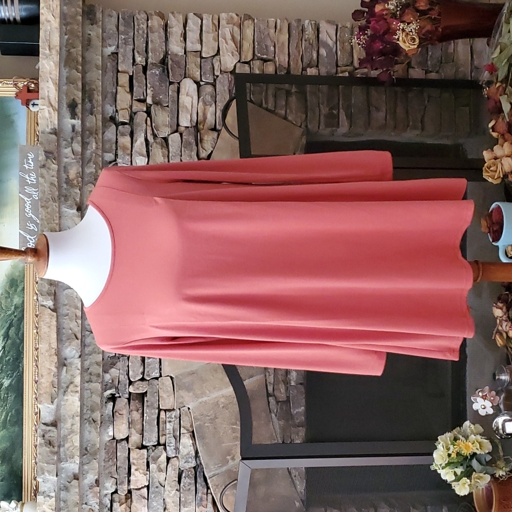 Umgee Coral long sleeve Tunic dress